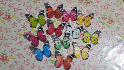 Mariposas Caladas Comestibles De 4,5 Cm En Papel De Arroz