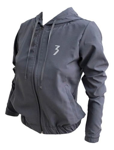 Campera Deportiva 361° Rompeviento Capucha Mujer Running 