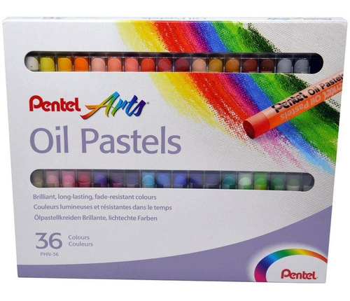 Giz Pastel Oleoso 36 Cores Pentel Ref: Phn-36