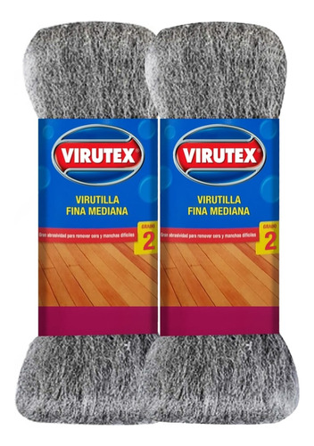 Esponja Virutilla Mediana Fina Virutex - Pack X2