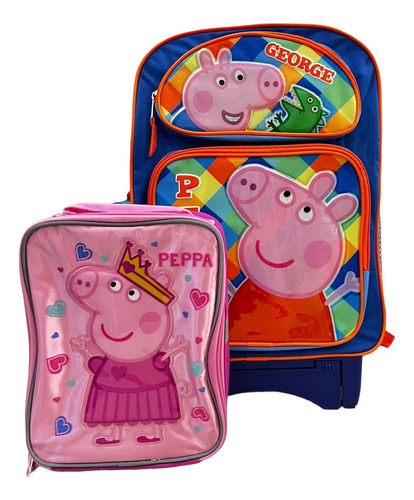 Mochila George Y Peppa Pig Unica Disponible Hermosa Mochila