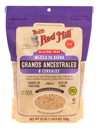 Cereal de 8 granos ancestrales Bob's Red Mill sin gluten 709 g