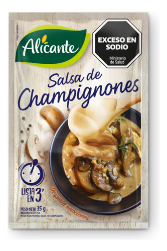 Alicante Salsa Champignon Lista En 3 Minutos X 35 Gr