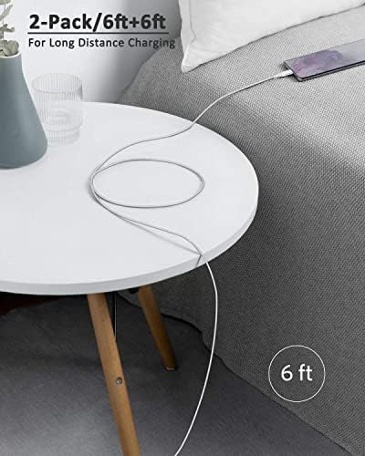 Cable Usb Tipo C 6ft 2pack Cable De Carga Rápida Usb C Carga