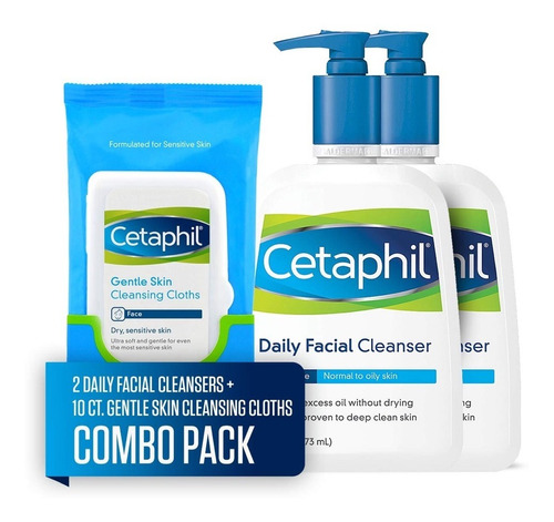 Pack De 2 Cetaphil Limpiador Facial Diario Para Piel Normal