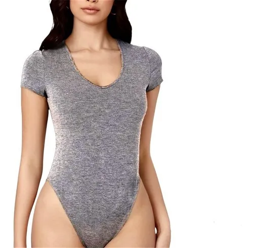 Body Manga Corta De Mujer Cuello V (varios Colores )