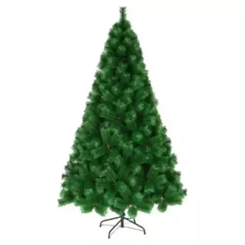 Árvore Pinheiro De Natal Luxo Cor Verde E Neve Flocos 2,10m 566 Galhos  A0621M - Chibrali