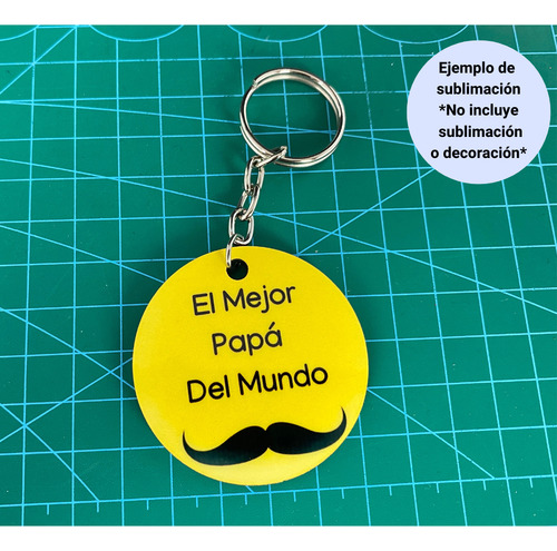 100 Llaveros De Mdf Para Sublimar Doble Cara 5cm Circulo