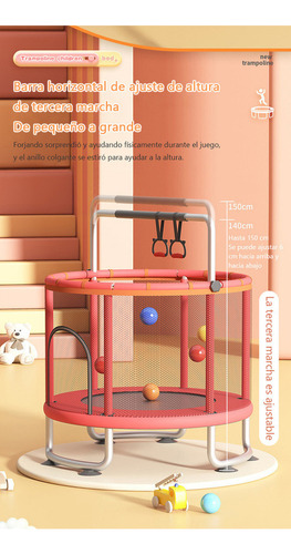 Trampolín Para Niños Red De Protección Segura De 360 Grados Amarillo