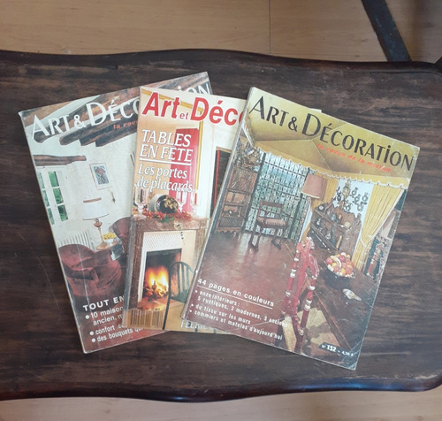 3 Revistas Art & Decoration. En Francés.