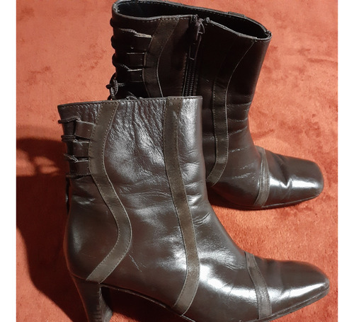 Botas De Cuero Marron N°36 - Impecables