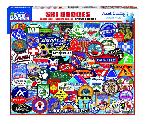 Insignias De Esquí White Mountain Puzzles - Rompecabezas