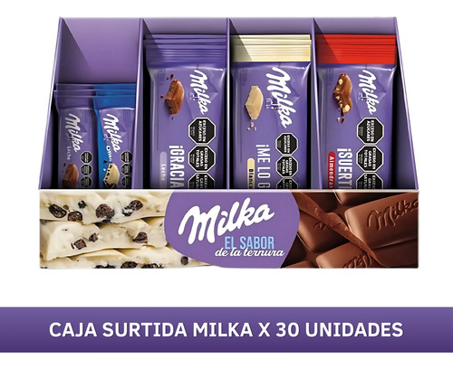 Kit Milka Chocolates Surtidos Variados Caja X30 Unidades