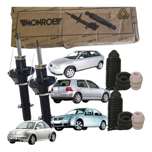 Amortecedores Dianteiros Kit E Coxins A3 Golf Bora Newbeetle