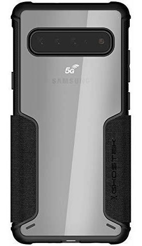 Funda Galaxy S10 Plus Billetera De Cuero Hibrido Negro Case 