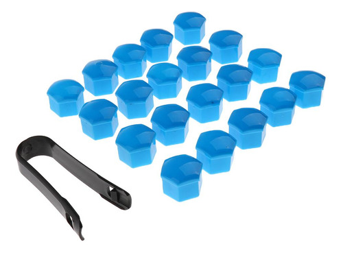 20pcs Tapones De Válvula Rueda Vehículos De Polvo, Azul