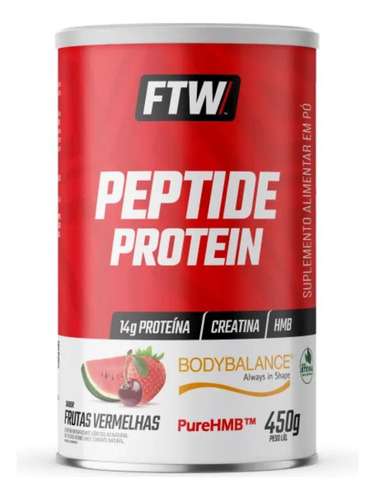 Peptide Protein 450g Body Balance Sabor Frutas Vermelhas Ftw