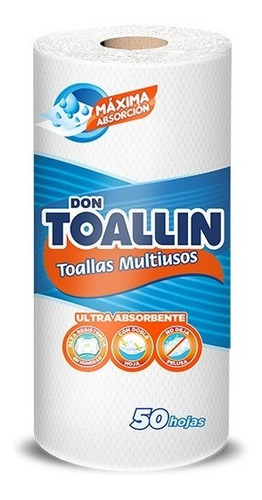 Toalla Absorbente Blanca 80 Hojas Don Toallin  1 X 24 Unds