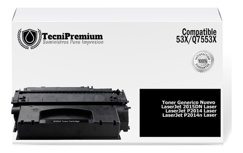 Toner 53x Q7553x Para Impre Laserjet 2015dn P2014 P2014n