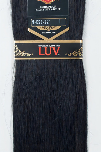 Extensão de cabelo Eve Luv Remy 22 PLG 100% natural - preto Cor #1b -preto intermediário