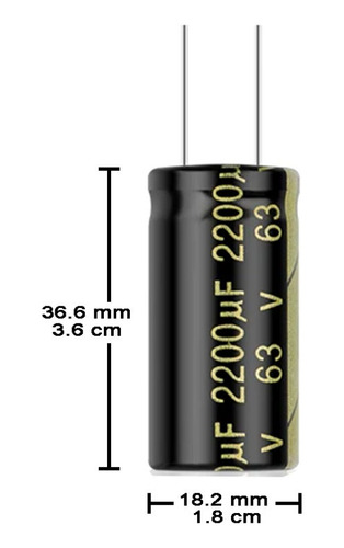 Condensador Electrolitico 2200 Uf - 63 V. Capacitor Audio