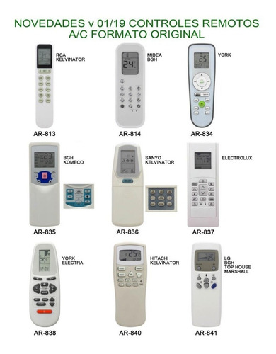 Control Remoto Aire Acondicionado Sanyo Kelvinator Ar-836