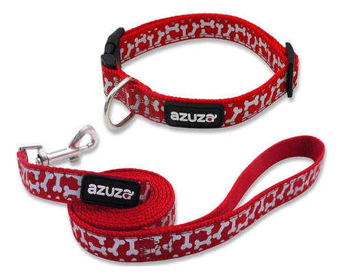 Azuza New Year Dog Collar And Leash Set, Collar De Nylon Aju