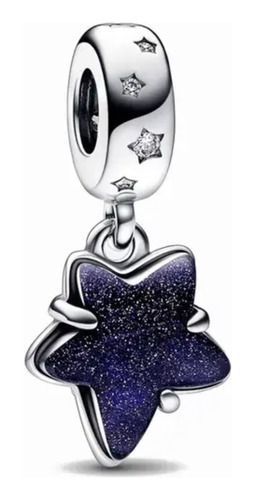 Charm Estrella Azul Plata Ley 925