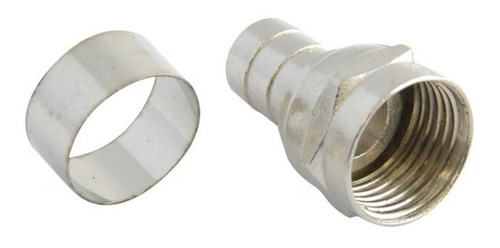 Conector Coaxial Rg6 Presion C/arandela . ( 2 Uni ). Spl05-3