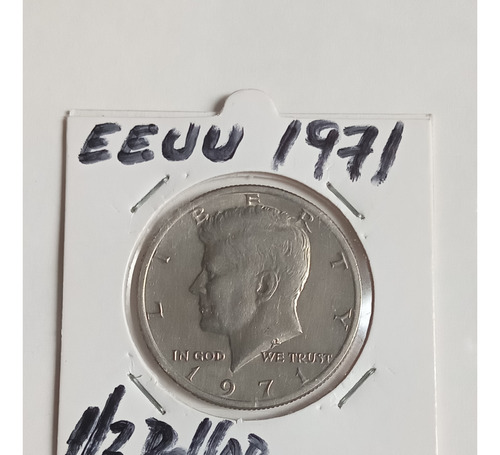 Eeuu 1971. Moneda De 1/2 Dollar Kennedy C/ Error Giro. Mira!