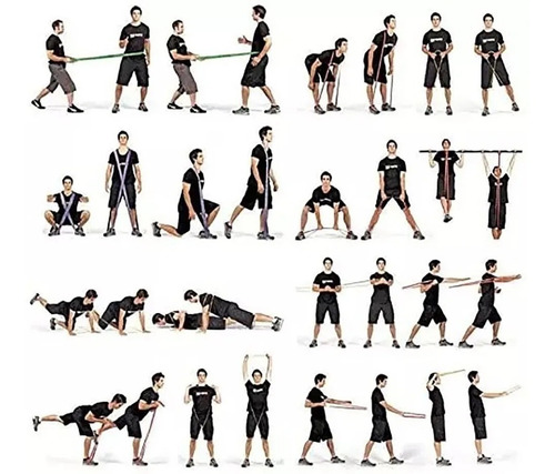 Imagen 3 de 5 de Bandas Elásticas Poder Gym Entrenamiento Fuerza Crossfit X 2