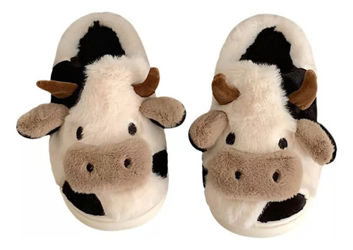 Chanclas Para Mujer Con Forma De Animal, Bonita Vaca