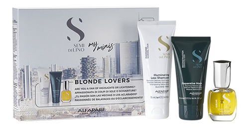 Alfaparf Semi Di Lino Blonde Lovers Kit De Viaje 3 Piezas