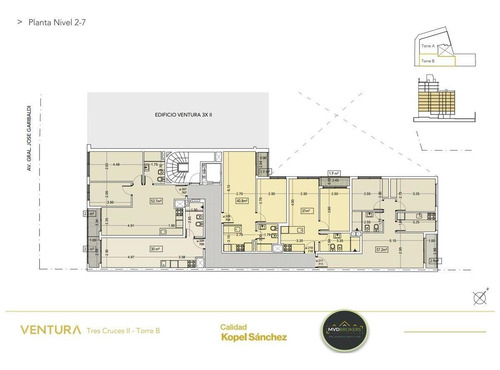 Imagen 7 de 30 de Ventura Tres Cruces Ii | Monoambiente A La Venta | Estrena 2024 | Garibaldi Y Montecaseros