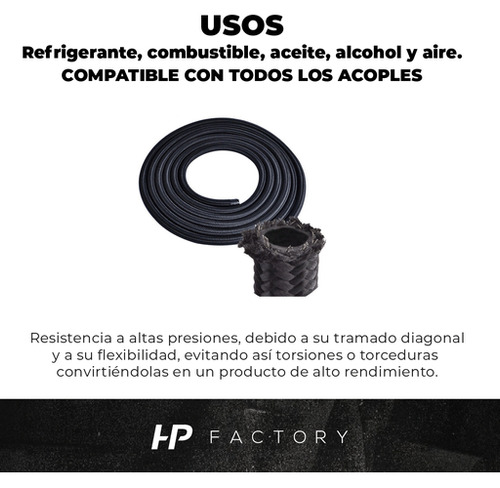 Manguera Mallada De Nylon An6 Metro Ftx Fueltech