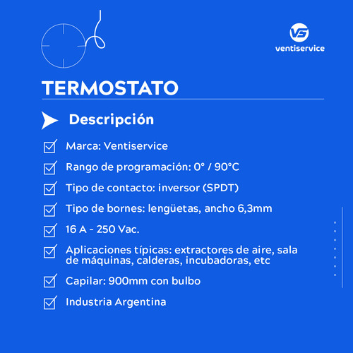 Extractor Industrial Reversible Entubado 30 Cm + Termostato