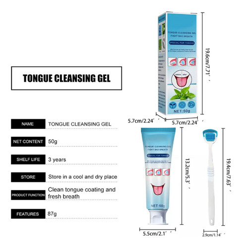 Gel De Língua Fresh Breath, Limpador De Boca, 4 Unidades