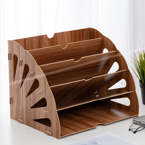 Organizadores De Mesa Setores De Armazenamento Pasta Madeira