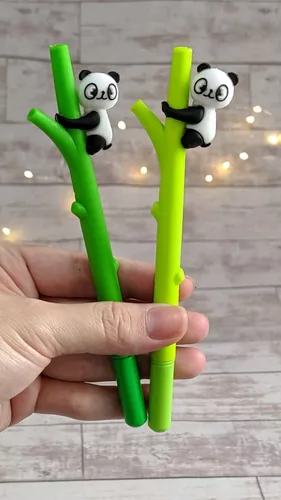 24 unidades/pacote canetas criativas panda chinês bonito kawaii