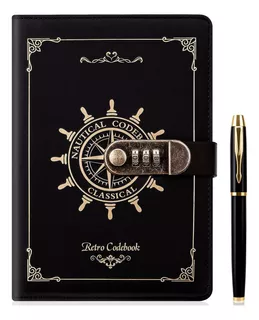 Lock Diary &amp; Pen Set, Pu Leather Locking Journal Wr...