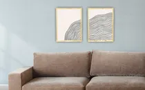 Comprar 2 Cuadros Decorativos Nórdicos Modernos 42x32 Marcos Madera
