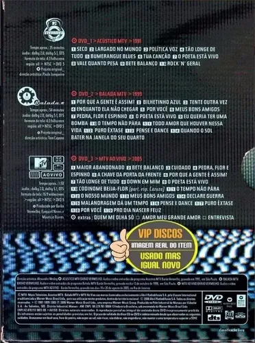Box Dvd Barão Vermelho Triplo Mtv 1991 2005 Excelente Estado