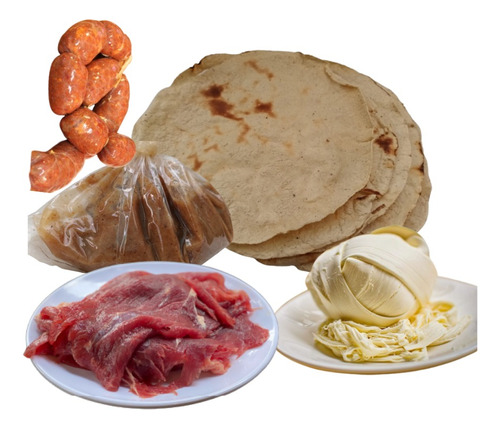 Paquete Tlayudas, Asiento, Quesillo, Tasajo Y Chorizo