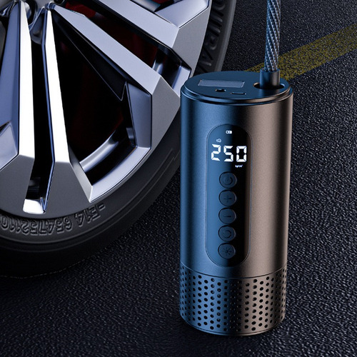 Compresor Bomba De Aire Portatil Inflador Multiuso Carga Usb Color Negro Fase Eléctrica Monofásica