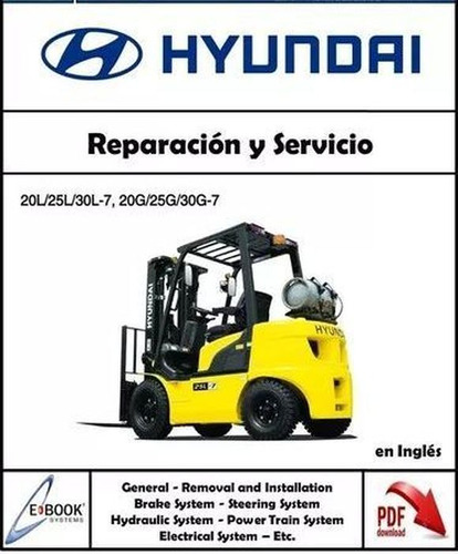 Manual Taller Montacarga Hyundai 20l 25l 30l 7 20g 25g 30g 7