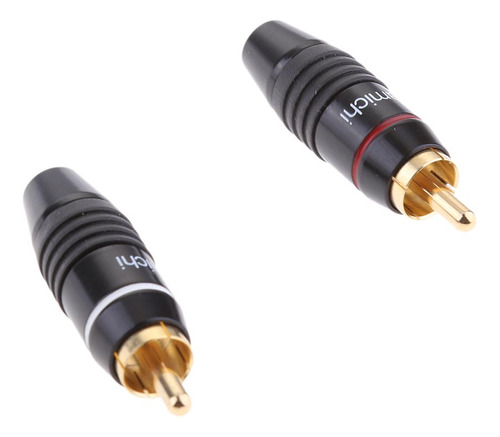 2x Rca Plug Audio Video Locking Cable Connector