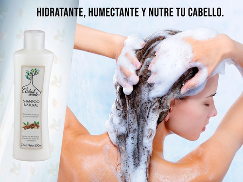 Imagen 3 de 10 de Shampoo Arbol Verde Hidrata Humecta Y Nutre Tu Cabello 500ml