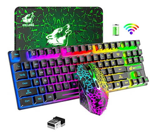 Combinación De Teclado Y Ratón Inalámbricos Para Juegos, Bat