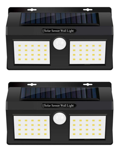 Combo Luz Foco Lampara Led Solar Doble Panel Reflector 