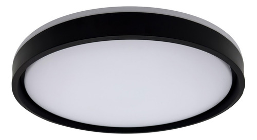 Plafón Led Cálido Negro Redondo 48w 50cm Moderno Split 180